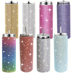 Sparkling Rhinestone 20oz Tumbler With Lid & Straw