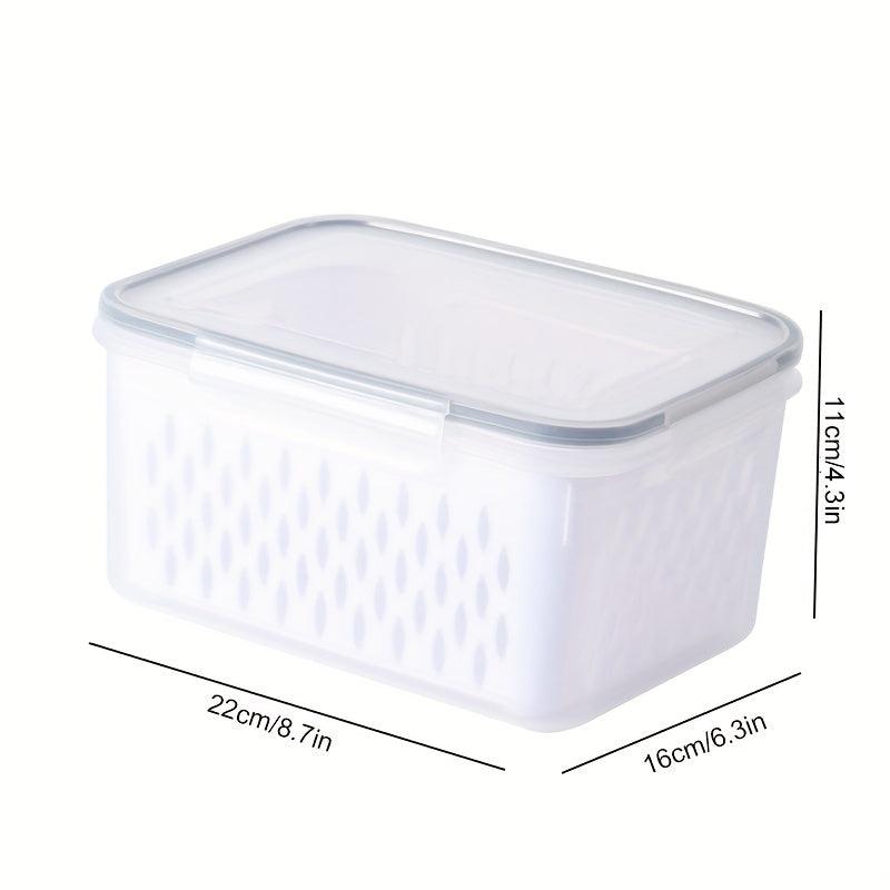 3pcs Fridge Food Storage Container w/ Lid & Stackable Container