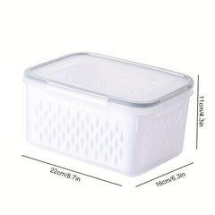 3pcs Fridge Food Storage Container w/ Lid & Stackable Container