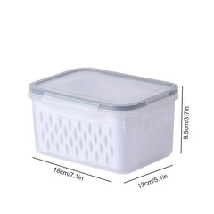 3pcs Fridge Food Storage Container w/ Lid & Stackable Container