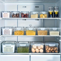 3pcs Fridge Food Storage Container w/ Lid & Stackable Container