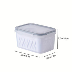 3pcs Fridge Food Storage Container w/ Lid & Stackable Container