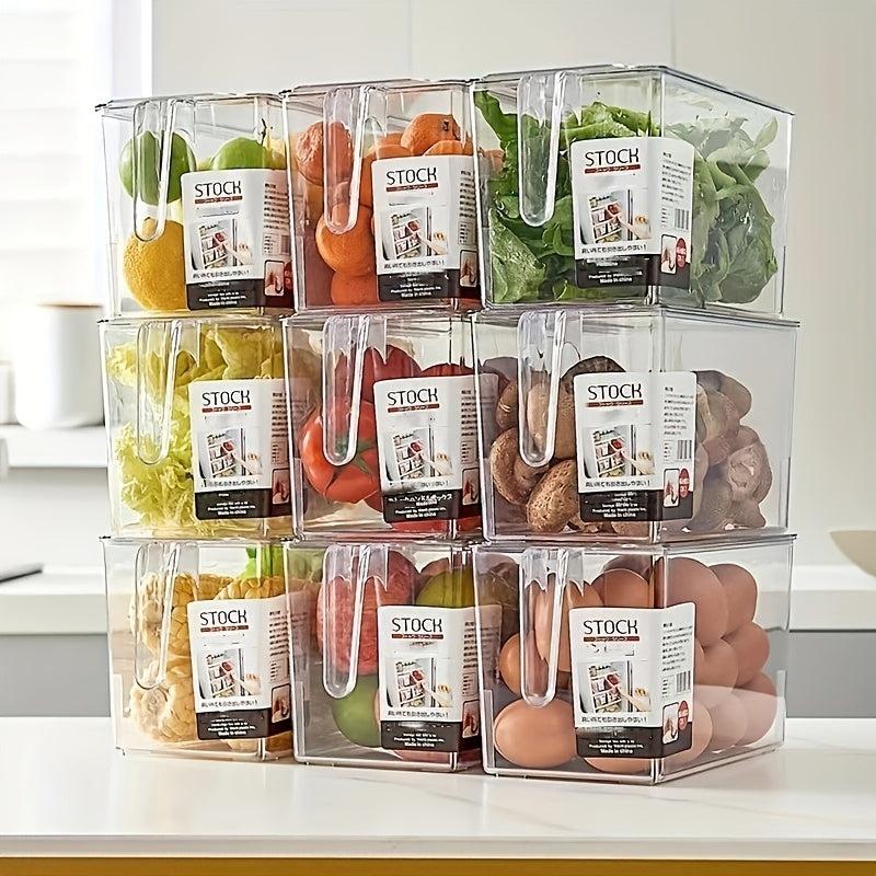 Food Storage Container with Handle Transparent Refrigerator Storage Box