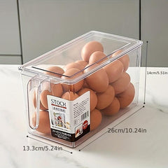 Food Storage Container with Handle Transparent Refrigerator Storage Box