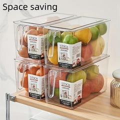 Food Storage Container with Handle Transparent Refrigerator Storage Box