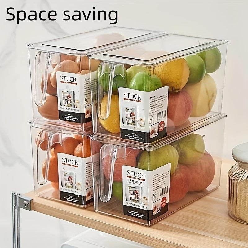 Food Storage Container with Handle Transparent Refrigerator Storage Box