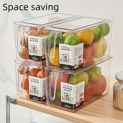 Food Storage Container with Handle Transparent Refrigerator Storage Box