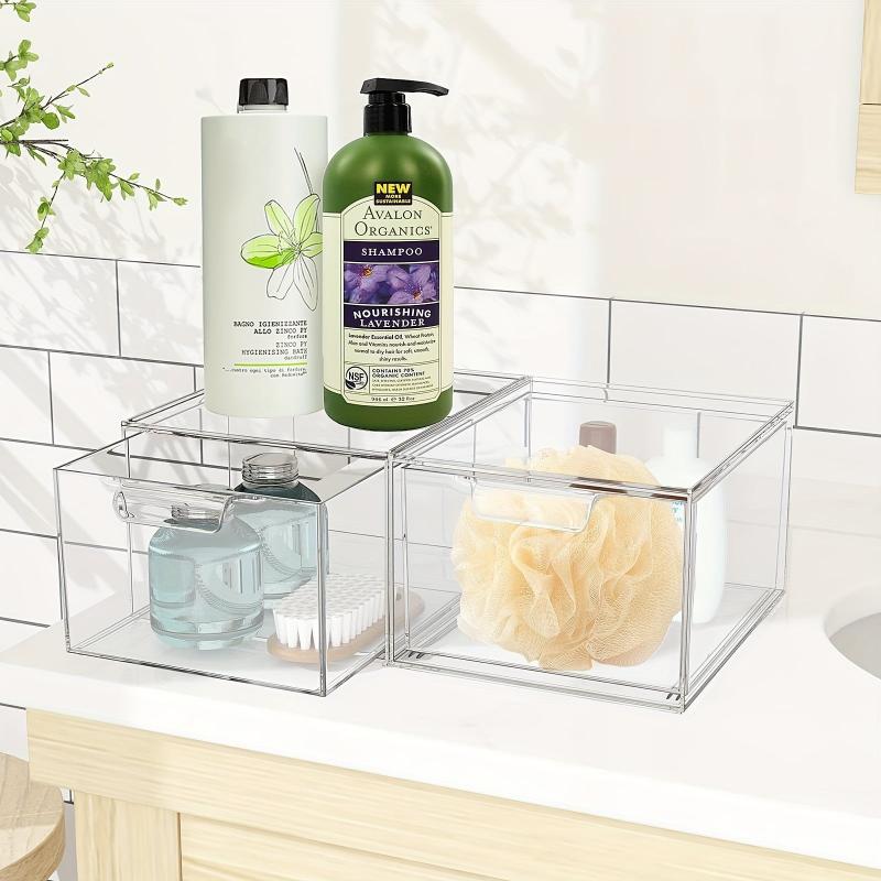 Clear Organizer Kitchen Sink Organizer Plastic Storage Drawers With Handles