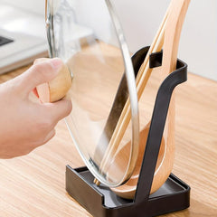 Stainless Steel Pot Lid Holder and Finishing Rack - Kitchen Accessory
