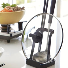 Stainless Steel Pot Lid Holder and Finishing Rack - Kitchen Accessory