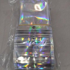 100 pcs Holographic Smell Proof Bags for Food Storage & More