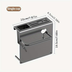 Wall Mounted Kitchen Holder with Towel Rack and Hooks