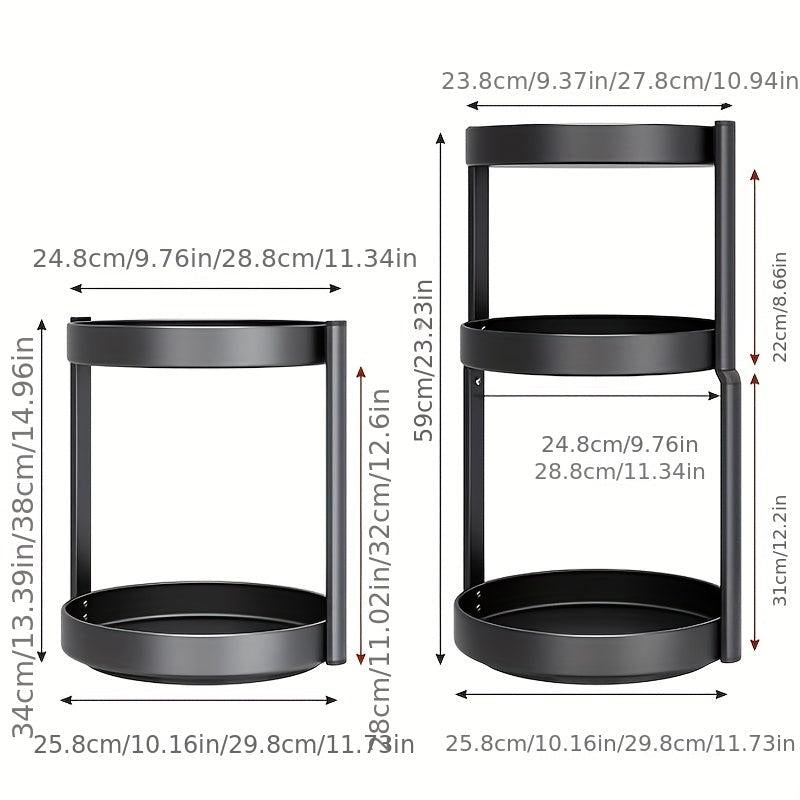 Lazy Susan Organizer Rotating Spice Rack Storage Tray For Spice Sorting
