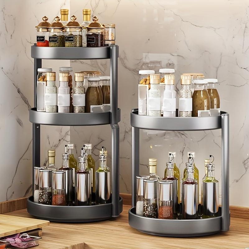 Lazy Susan Organizer Rotating Spice Rack Storage Tray For Spice Sorting