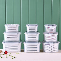 4.5L Portable Drain Refrigerator Storage Box With Lid - Fresh keeping Box