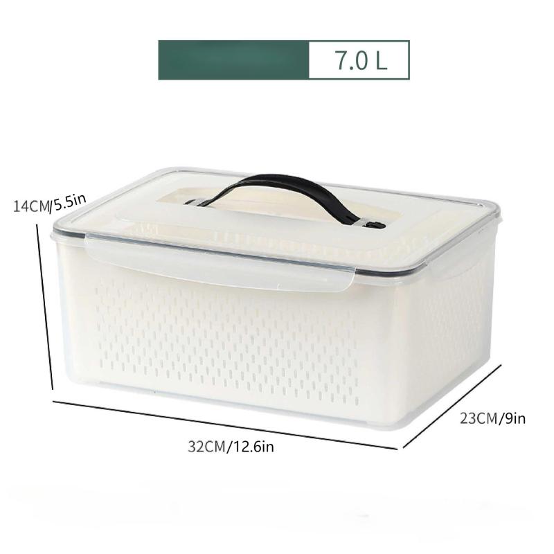 4.5L Portable Drain Refrigerator Storage Box With Lid - Fresh keeping Box