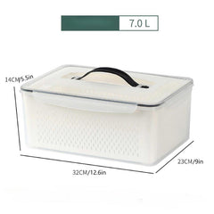 4.5L Portable Drain Refrigerator Storage Box With Lid - Fresh keeping Box