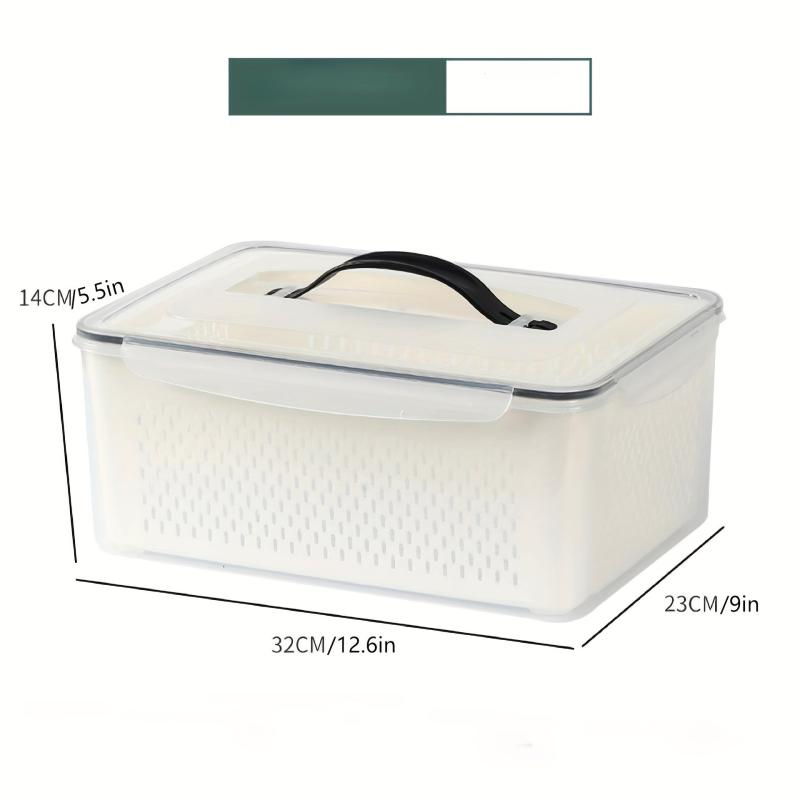 4.5L Portable Drain Refrigerator Storage Box With Lid - Fresh keeping Box
