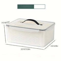 4.5L Portable Drain Refrigerator Storage Box With Lid - Fresh keeping Box