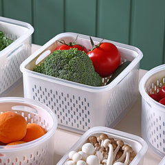 4.5L Portable Drain Refrigerator Storage Box With Lid - Fresh keeping Box