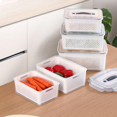 4.5L Portable Drain Refrigerator Storage Box With Lid - Fresh keeping Box