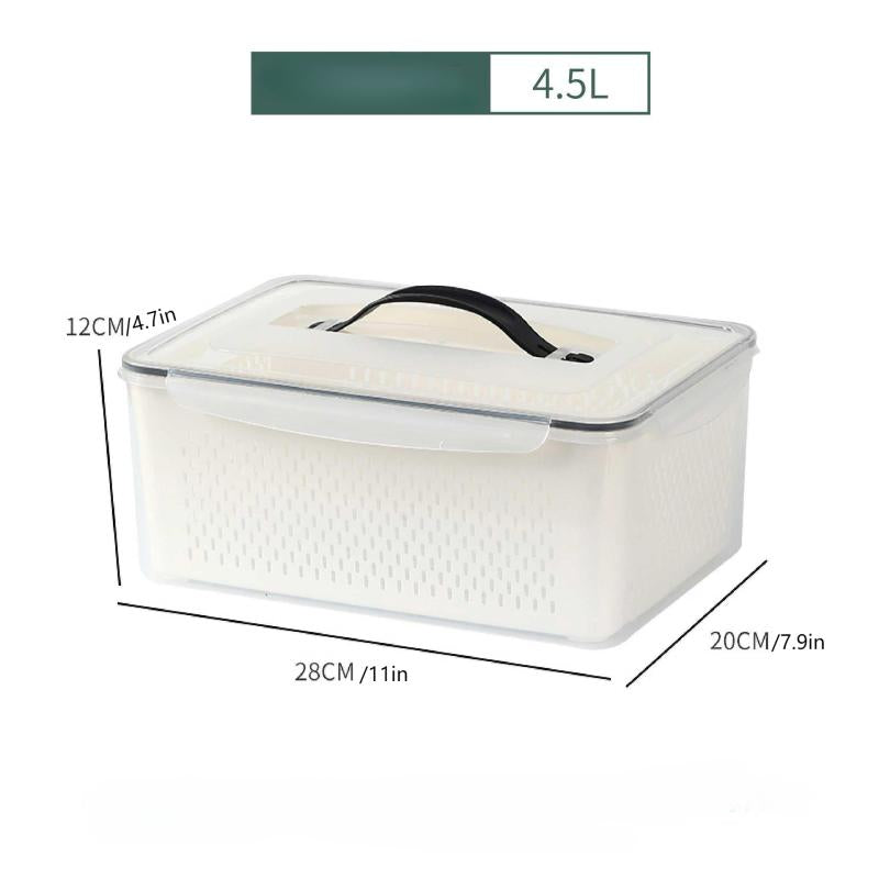 4.5L Portable Drain Refrigerator Storage Box With Lid - Fresh keeping Box