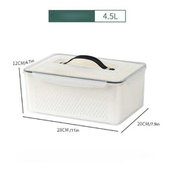 4.5L Portable Drain Refrigerator Storage Box With Lid - Fresh keeping Box