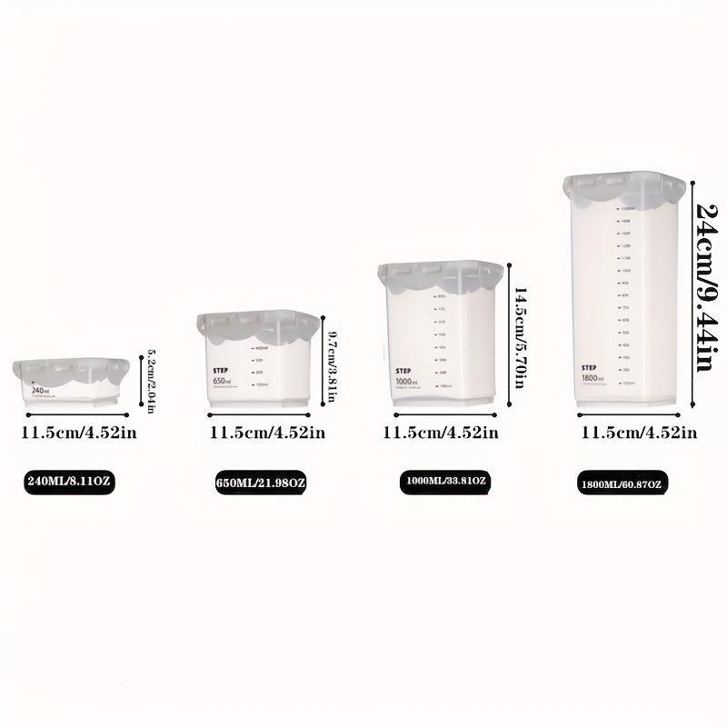 1pc Transparent Food Storage Container Sealed Fresh-keeping Box