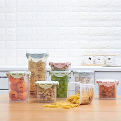 1pc Transparent Food Storage Container Sealed Fresh-keeping Box