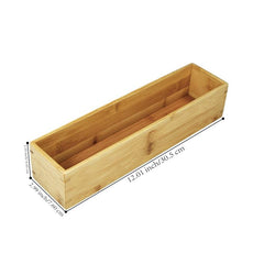 Bamboo Drawer Storage Box Tableware Organizer