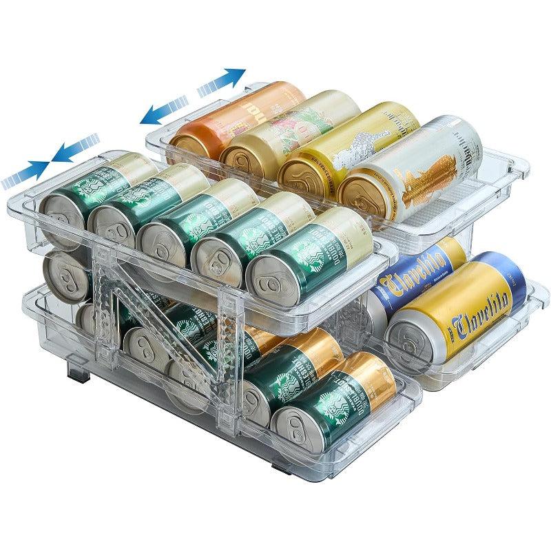 Automatic Rolling Soda Can Organizer For Refrigerator
