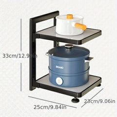 Functional Sink Storage Shelf 2 Tiers Freestanding Rack for Kitchen Bathroom