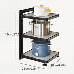 Functional Sink Storage Shelf 2 Tiers Freestanding Rack for Kitchen Bathroom