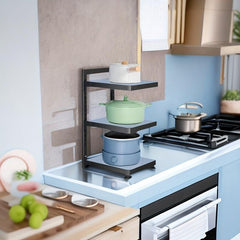 Functional Sink Storage Shelf 2 Tiers Freestanding Rack for Kitchen Bathroom