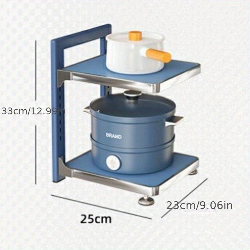 Functional Sink Storage Shelf 2 Tiers Freestanding Rack for Kitchen Bathroom