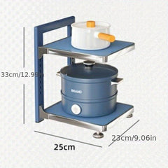 Functional Sink Storage Shelf 2 Tiers Freestanding Rack for Kitchen Bathroom