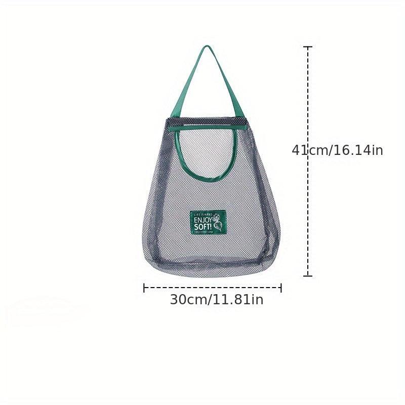 Portable Vegetable Storage Mesh Bag for Kitchen Wall-mounted Hanging Basket