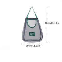 Portable Vegetable Storage Mesh Bag for Kitchen Wall-mounted Hanging Basket