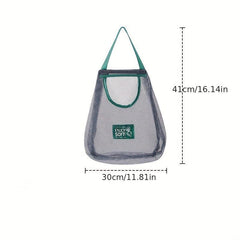 Portable Vegetable Storage Mesh Bag for Kitchen Wall-mounted Hanging Basket