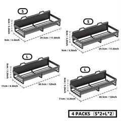 4pcs Magnetic Spice Rack For Refrigerator Space Saving Organizer