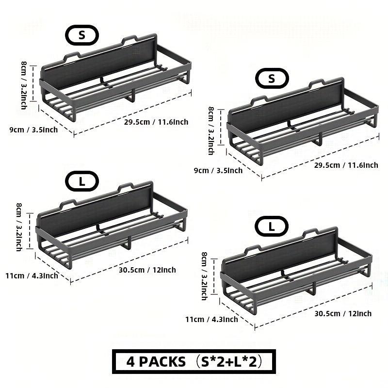 4pcs Magnetic Spice Rack For Refrigerator Space Saving Organizer