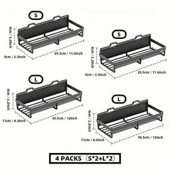 4pcs Magnetic Spice Rack For Refrigerator Space Saving Organizer