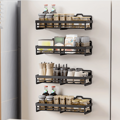 4pcs Magnetic Spice Rack For Refrigerator Space Saving Organizer