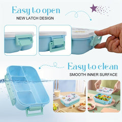 1300ML Bento Lunch Box 4 Compartments Leak Proof BPA-Free Container