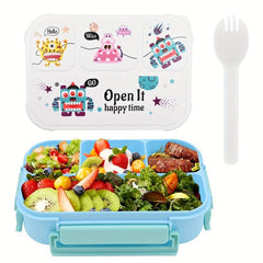 1300ML Bento Lunch Box 4 Compartments Leak Proof BPA-Free Container