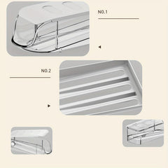 3pcs Stackable Side Door Refrigerator Storage Box Rolling Egg Carton