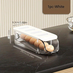 3pcs Stackable Side Door Refrigerator Storage Box Rolling Egg Carton