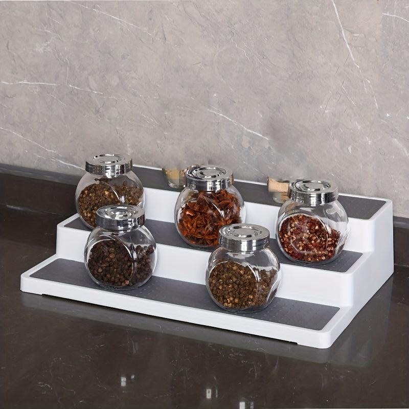 3 Tier Spice Rack Countertop Storage Holder For Seasonings Tea Canned Food