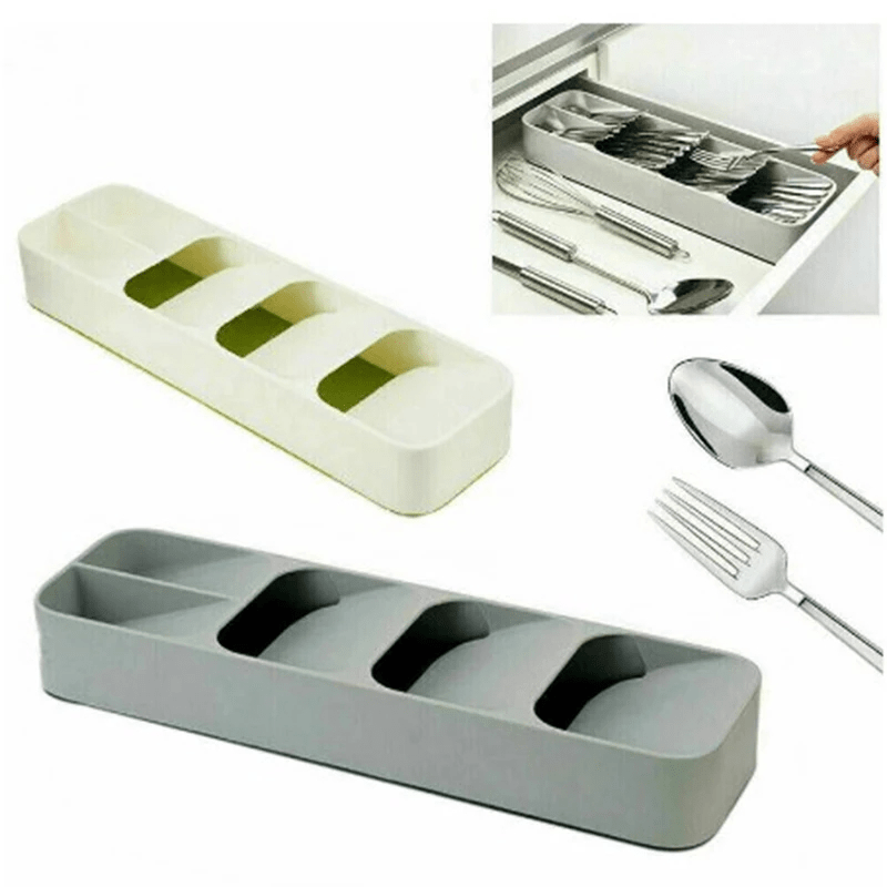 Cutlery Storage Tray Holder Organizer Container For Knives Rack