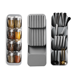 Cutlery Storage Tray Holder Organizer Container For Knives Rack